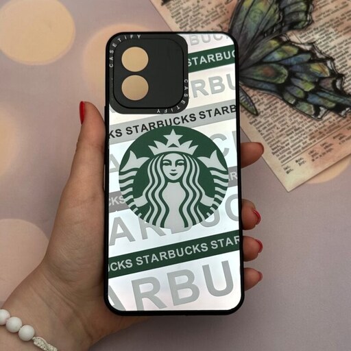 قاب گوشی Honor X5 4G آنر آینه ای اورجینال casetify محافظ لنز دار طرح استارباکس STARBOCKS کد 73090