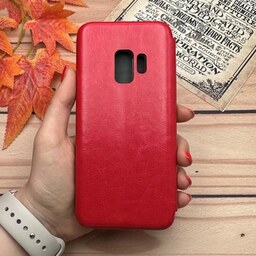 کیف مگنتی گوشی Galaxy S9 سامسونگ چرمی جاکارتی رنگ قرمز کد 89572