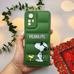 قاب گوشی Redmi Note 12S شیائومی پافری محافظ لنز دار طرح کارتونی Peanuts سبز کد 88677
