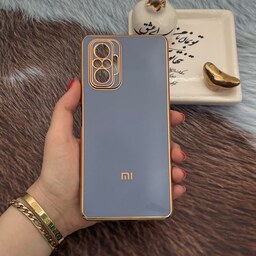 قاب گوشی Redmi Note 10 Pro 4G -Redmi Note 10 Pro Max شیائومی ژله ای مای کیس   دور طلایی محافظ لنز دار آبی فیلی کد44096