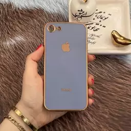 قاب گوشی iPhone 7 - iPhone 8 - iPhone SE 2020 - iPhone SE 2022 آیفون ژله ای مای کیس دور طلایی آبی فیلی کد 98286