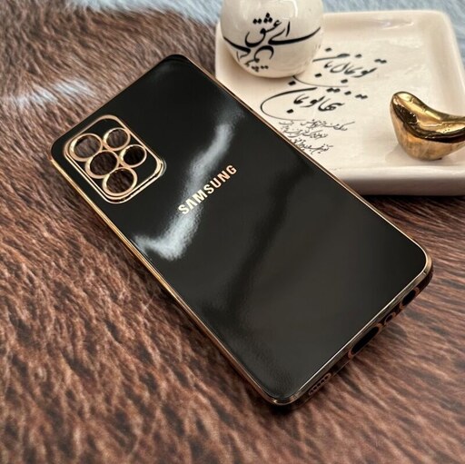 قاب گوشی Galaxy A52 4G - Galaxy A52 5G - Galaxy A52S سامسونگ ژله ای مای کیس  دور طلایی محافظ لنز دار مشکی کد 13819