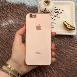 قاب گوشی iPhone 6 - iPhone 6S آیفون ژله ای مای کیس طرح Gold Line دور طلایی محافظ لنز دار گلبهی کد 64757