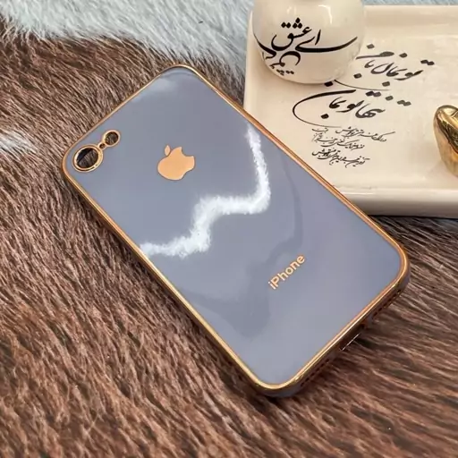 قاب گوشی iPhone 7 - iPhone 8 - iPhone SE 2020 - iPhone SE 2022 آیفون ژله ای مای کیس دور طلایی آبی فیلی کد 98286