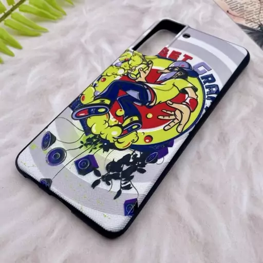 قاب گوشی Galaxy S21 سامسونگ فانتزی برجسته طرح دختر streer graffiti کد 53113