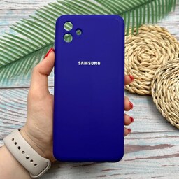 قاب گوشی Galaxy A04 - Galaxy M13 5G سامسونگ سیلیکونی پاک کنی اورجینال داخل پارچه ای محافظ لنزدار رنگ بنفش کد 79137