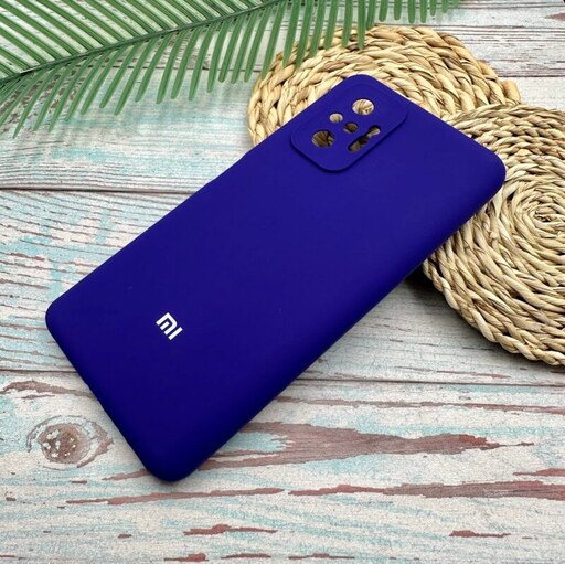 قاب گوشی Redmi Note 10 Pro 4G - Redmi Note 10 Pro Max شیائومی سیلیکونی پاک کنی اورجینال داخل پارچه ای  رنگ بنفش کد 55122