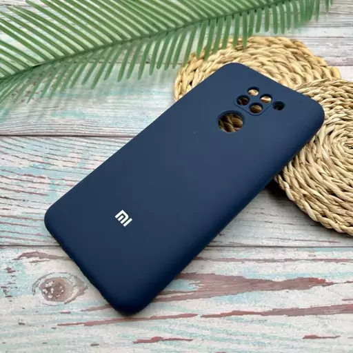 قاب گوشی Redmi Note 9 -Redmi 10X شیائومی سیلیکونی پاک کنی اورجینال داخل پارچه ای محافظ لنزدار رنگ سرمه ای کد 33517