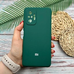 قاب گوشی Redmi Note 10 Pro 4G - Redmi Note 10 Pro Max شیائومی سیلیکونی پاک کنی اورجینال داخل پارچه ای  رنگ سبز کد 38927