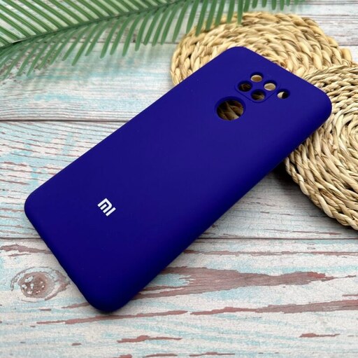 قاب گوشی Redmi Note 9 - Redmi 10X شیائومی سیلیکونی پاک کنی اورجینال داخل پارچه ای محافظ لنزدار رنگ بنفش کد 45931