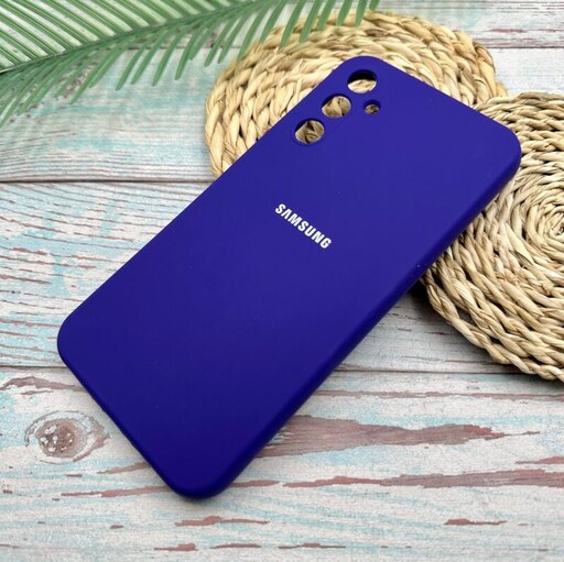 قاب گوشی Galaxy A34 سامسونگ سیلیکونی پاک کنی اورجینال داخل پارچه ای محافظ لنزدار رنگ بنفش کد 86692