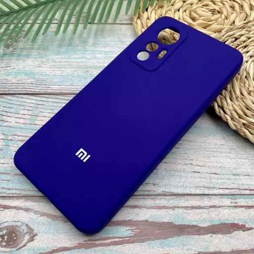 قاب گوشی Xiaomi 12 Lite شیائومی سیلیکونی پاک کنی اورجینال داخل پارچه ای محافظ لنزدار رنگ بنفش کد 20537