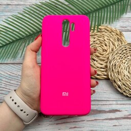 قاب گوشی Redmi Note 8 Pro شیائومی سیلیکونی پاک کنی اورجینال داخل پارچه ای رنگ سرخابی کد 96200