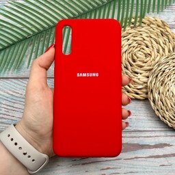 قاب گوشی Galaxy A30S - Galaxy A50S - Galaxy A50 سامسونگ سیلیکونی پاک کنی اورجینال داخل پارچه ای رنگ قرمز کد 73689