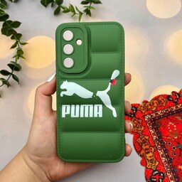 قاب گوشی Galaxy A54 5G سامسونگ پافری محافظ لنز دار طرح PUMA پوما سبز کد 41708