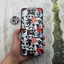قاب گوشی Galaxy A03 Core سامسونگ فانتزی سوزنی برجسته طرح پاندا Panda پاپ سوکت دار کد 67107