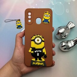 قاب گوشی Galaxy A20 - Galaxy A30 سامسونگ سیلیکونی عروسکی بند آویز دار طرح مینیون Minions محافظ لنز دار کد 59703