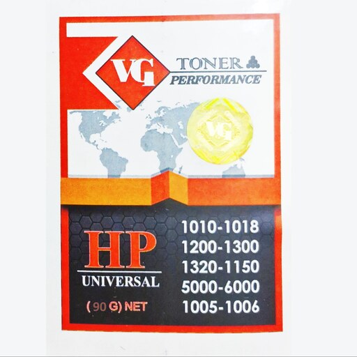 تونر سیاه شارژ hp پودر شارژ  vgکارتریج اچ پی  90 گرمی