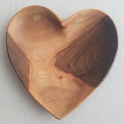 قلب چوبی دستساز چوب گردو (ظروف چوبی)