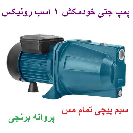 الکتروپمپ جتی خودمکش 1 اسب بخار رونیکس مدل RH-4022 سیم پیچی تمام مس