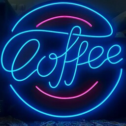 تابلو نئون قهوه coffee سایز بزرگ تبلیغاتی ( نعون قهوه، نیون coffee)