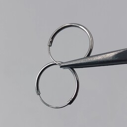 یک جفت حلقه پیرسینگ نقره عیار استاندارد 925