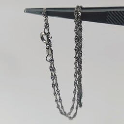 زنجیر یا گردنبند زنانه نقره مدل دیسکو