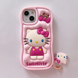 قاب آیفون  مدل کیتی hello kitty آویز دار مناسب آیفون 11 iPhone 
