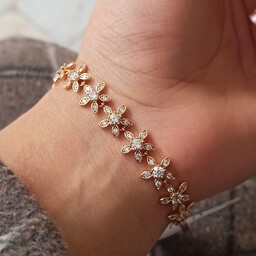 دستبند جواهری زنانه دستبند ژوپینگ دخترانه رنگ ثابت مشابه طلا