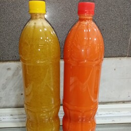 آب هویج فرنگی تازه و طبیعی بطری حدود یک لیتر