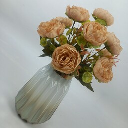  گل مصنوعی مدل بوته پیونی گل درشت 10 گل (عالیجناب)