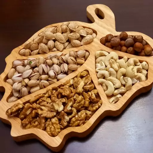 ست اردوخوری چوبی طرح برگ در دو سایز مختلف با پوشش روغن طبیعی گیاهی برند هایمر قابل شستشو با دست