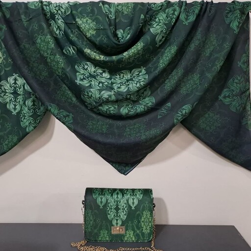 ست کیف و روسری سبز کله غازی شیک و زیباس با کیفیت بالا و ارسال رایگان 