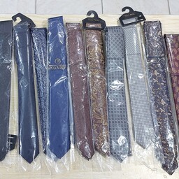 کراوات مردانه بلند  با دستمال جیب در انواع رنگ  مدل POLOVITO و عرض 5 تا 5.5 سانتی 