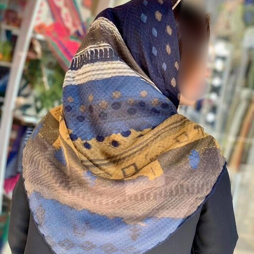  روسری نخی گارزا ژاکارد بهاره دور دستدوز در 8 رنگ زیبا 
