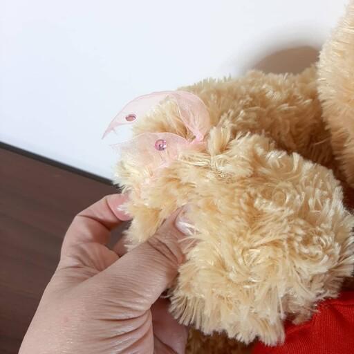 عروسک خرس قلبی معروف به خرس عاشق از برند معتبر و اورجینال مناسب ولنتاین و 60 سانتی