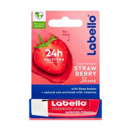 بالم مرطوب کننده لب لابلو طعم توت فرنگی Labello Strawberry Shine حجم 5.5 میل طرح جدید