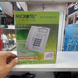 تلفن باسیم رومیزیTS-C880 CID MICROTEIمجهزبه سیستم Caller ID Corded PhonoمدلKX-TSC880CID