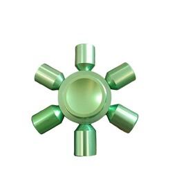 اسپینر فلزی شش طرفه سبز با کیفیت عالی و چرخش بالا 