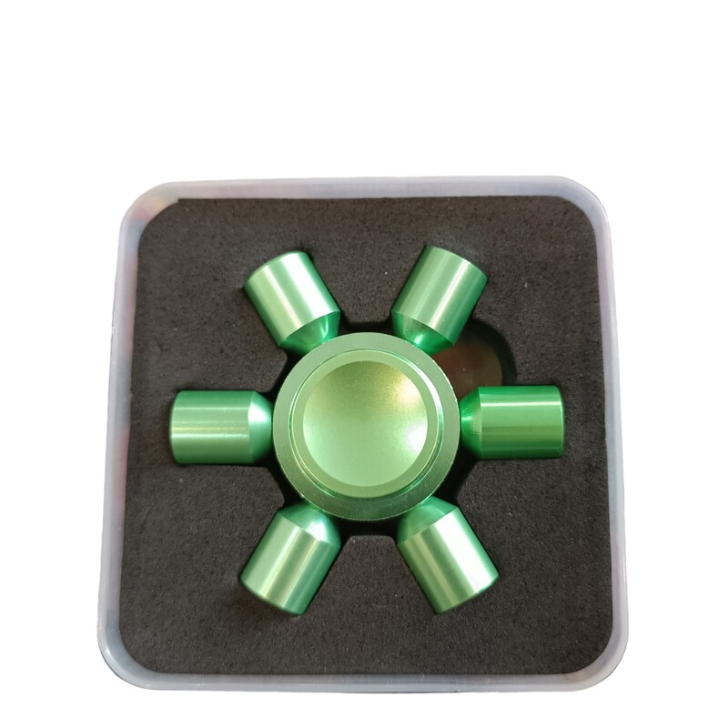 اسپینر فلزی شش طرفه سبز با کیفیت عالی و چرخش بالا 