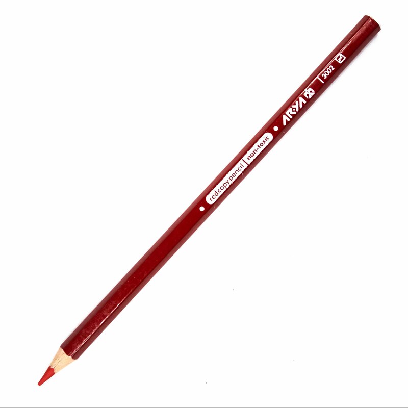 مداد قرمز آریا مدل 3001 بسته 12 عددی