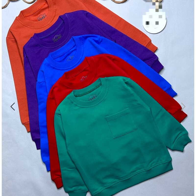بلوز تک جیبدار جنس دورس پنبه سایز40تا65 رنگبندی قرمز نارنجی  سبز  آبی بنفش
