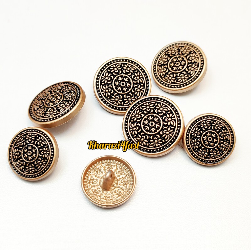 دکمه فلزی پایه دار  سایز بزرگ 20 کیفیت درجه یک محصول کشور تایوان رنگ طلایی مشکی