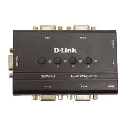 KVM سوییچ 4 پورت USB دی لینک مدل DKVM-4U اتصال همزمان  4 کامپیوتر به یک مانیتور