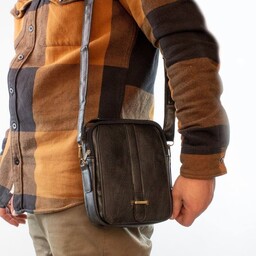 کیف چرم اسپرت مردانه دستی و دوشی کج سایز متوسط