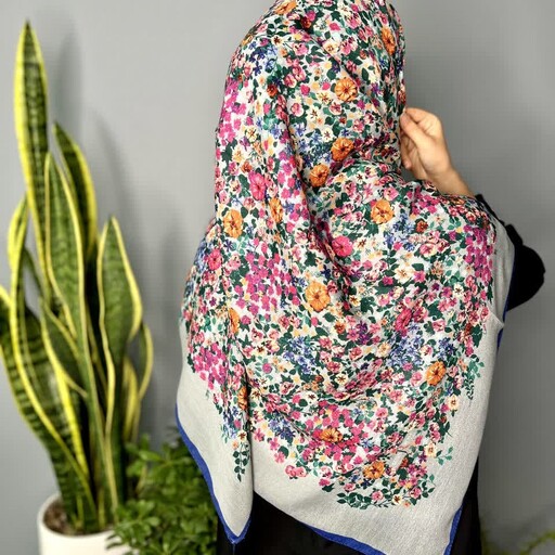 روسری سوپرکرپ گل گلی با رنگ خاص