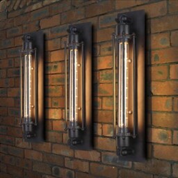 دیواری فلزی ادیسونی همراه با لامپ