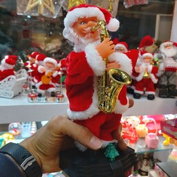عروسک بابانوئل ساکسیفون زن موزیکال چراغدار  متحرک