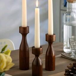 جاشمعی چوبی سه عددی پایه دار مناسب انواع شمع ها حتی وارمرها و...لطفا قبل از سفارش موجودی بگیرید 