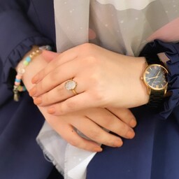 انگشتر طلاروسی زنانه در نجف اصل رنگ ثابت ساده و شیک 